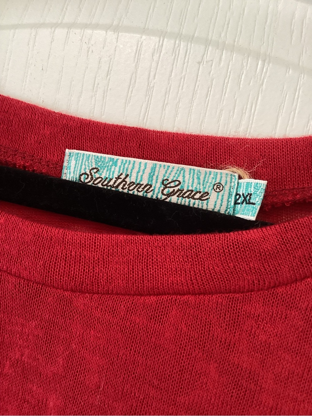 Southern Grace Red Crewneck long sleeve womens shirt 2XL BNWT - Picture 2 of 4